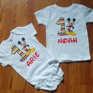 Custom 1st birthday onesies